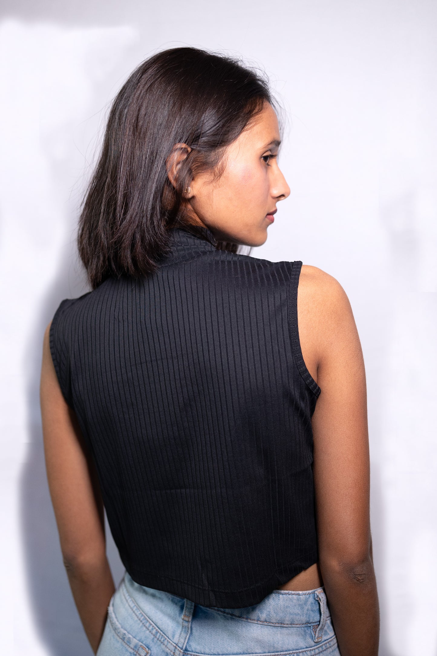 High Neck Crop Top - AZZLIAS WARDROBE