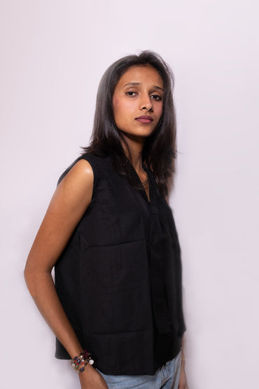 Top with Neck Tie - AZZLIAS WARDROBE