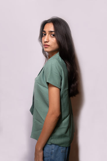 Western Top With Necktie - AZZLIAS WARDROBE