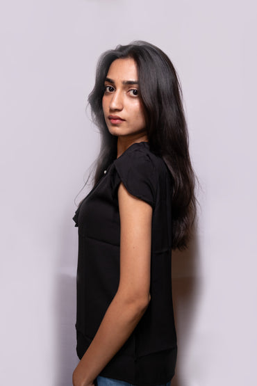 Trendy Necktie Top - AZZLIAS WARDROBE