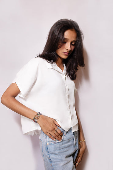 Crop Style Shirt - AZZLIAS WARDROBE