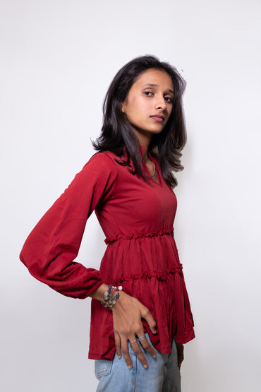 Western Layered Top - AZZLIAS WARDROBE