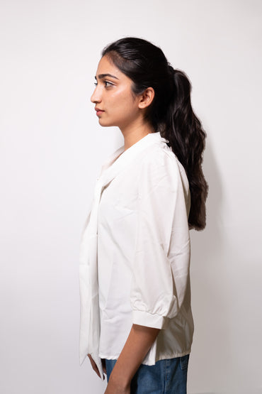 White Formal Top - AZZLIAS WARDROBE