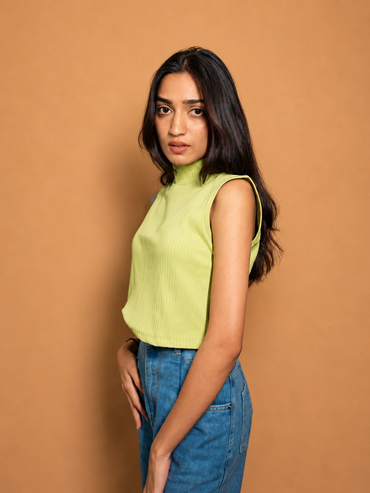 High Neck Crop Top