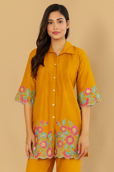 Embroidered Cord Set - AZZLIAS WARDROBE