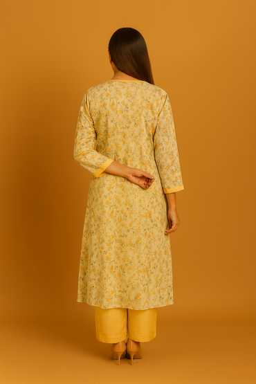 Straight Pant with Crop Top and Long Jacket