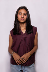 Western Top with Neck Tie - AZZLIAS WARDROBE
