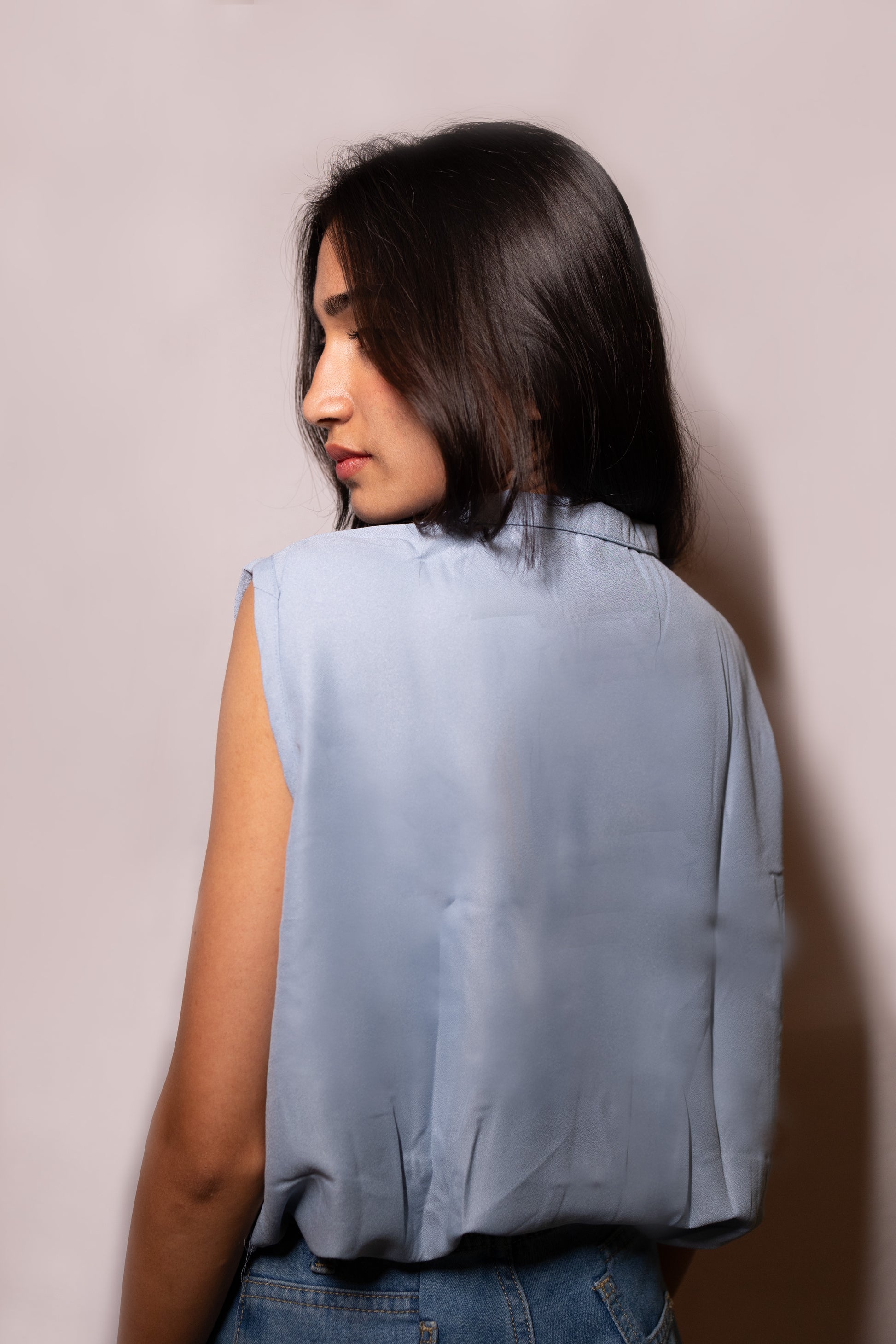 Tops with Neck Tie - AZZLIAS WARDROBE