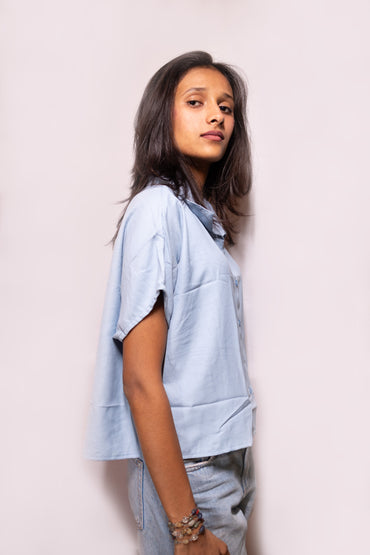 Crop Style Shirt - AZZLIAS WARDROBE