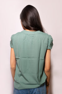 Western Top With Necktie - AZZLIAS WARDROBE
