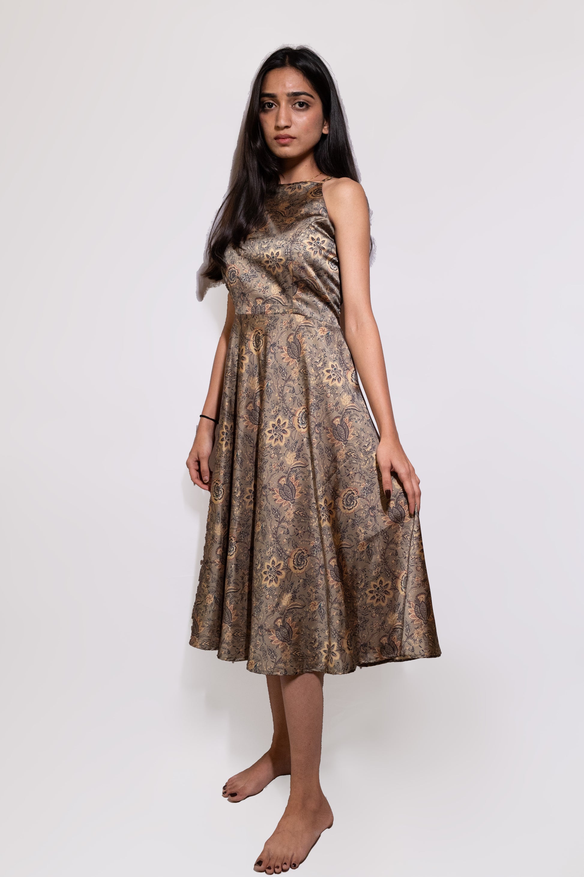 Halter Neck Party Wear Dress - AZZLIAS WARDROBE