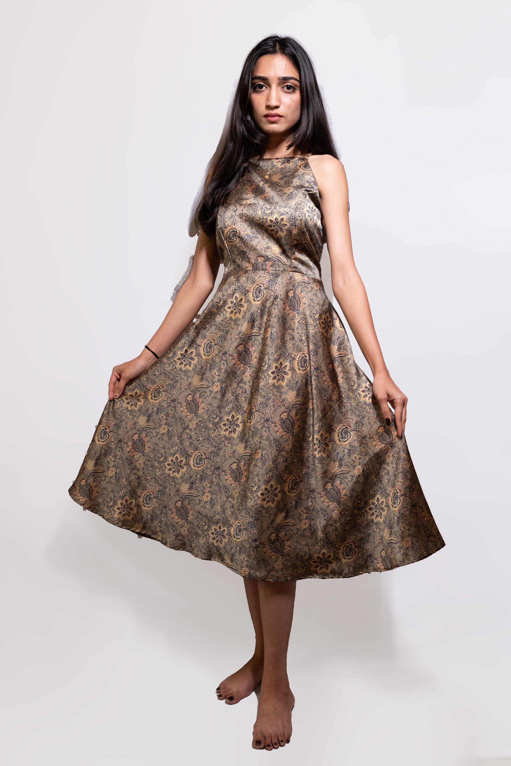Halter Neck Party Wear Dress - AZZLIAS WARDROBE