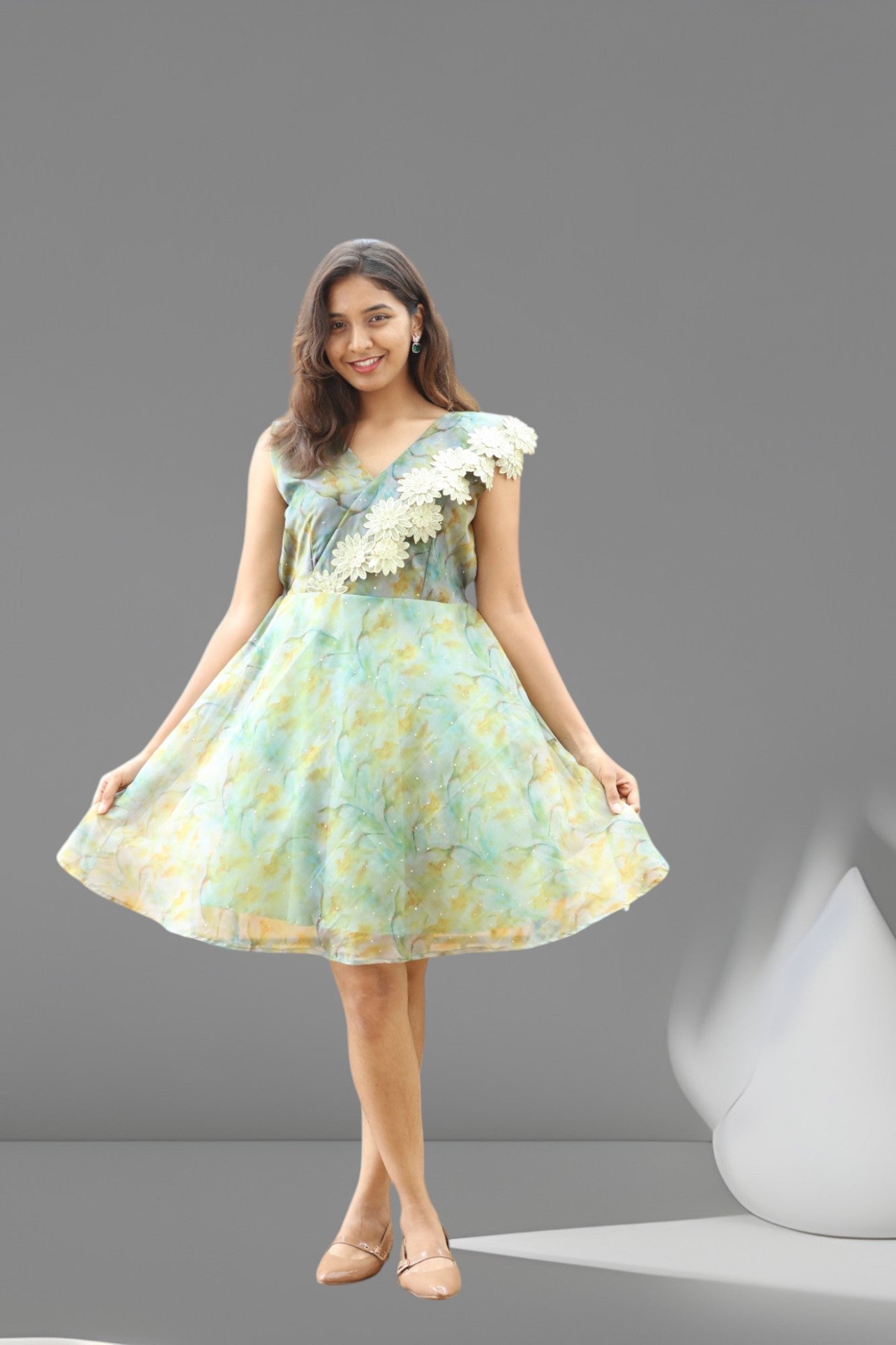 Mulberry Silk Short Dress - AZZLIAS WARDROBE