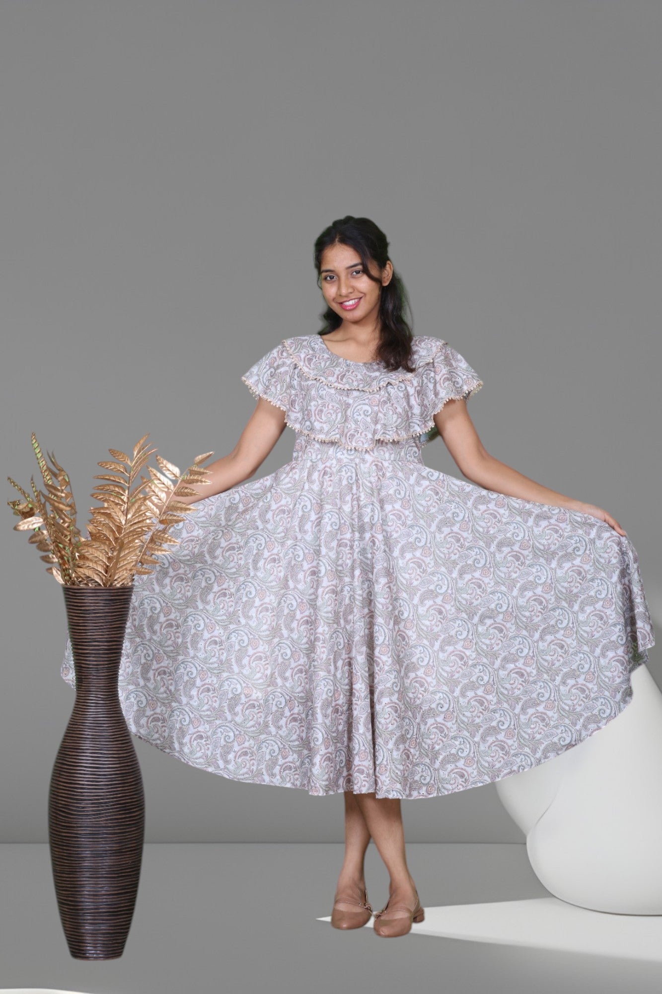 Hakoba Floral Dress - AZZLIAS WARDROBE