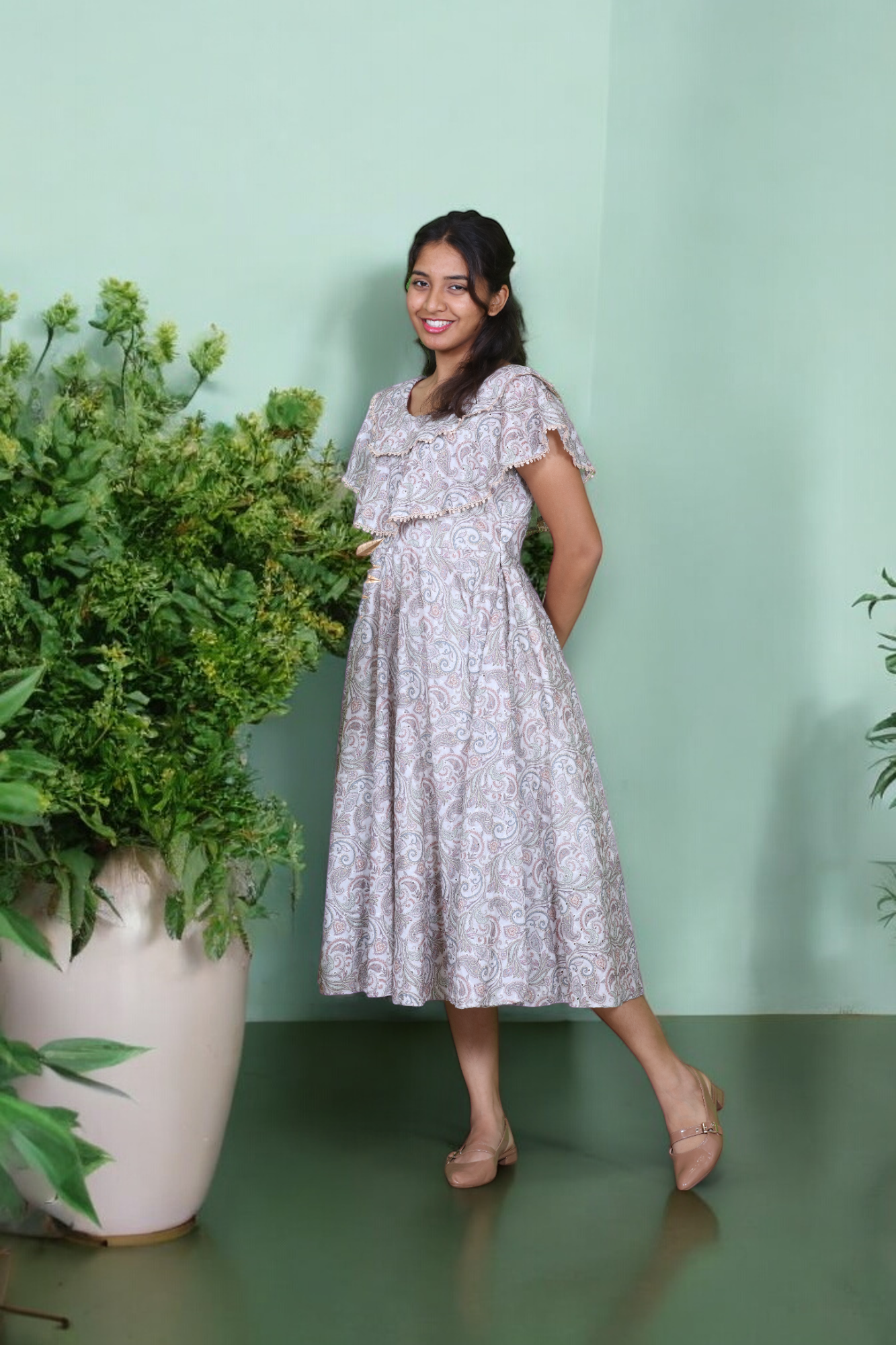 Hakoba Floral Dress - AZZLIAS WARDROBE