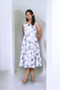 White Floral Dress - AZZLIAS WARDROBE