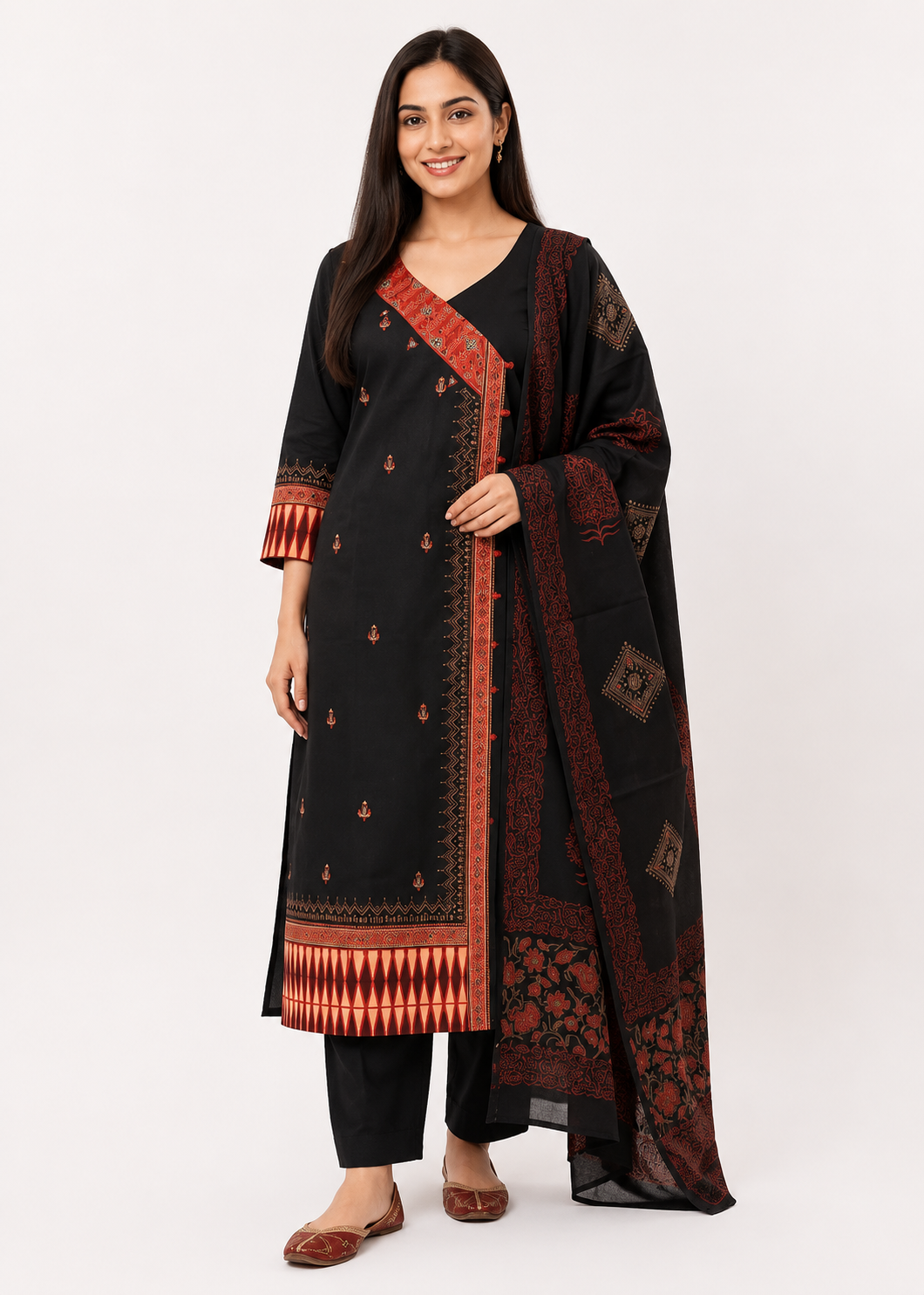 Black Overlap Dress