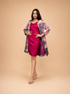 Pink Bodycon Minis With Long Jacket