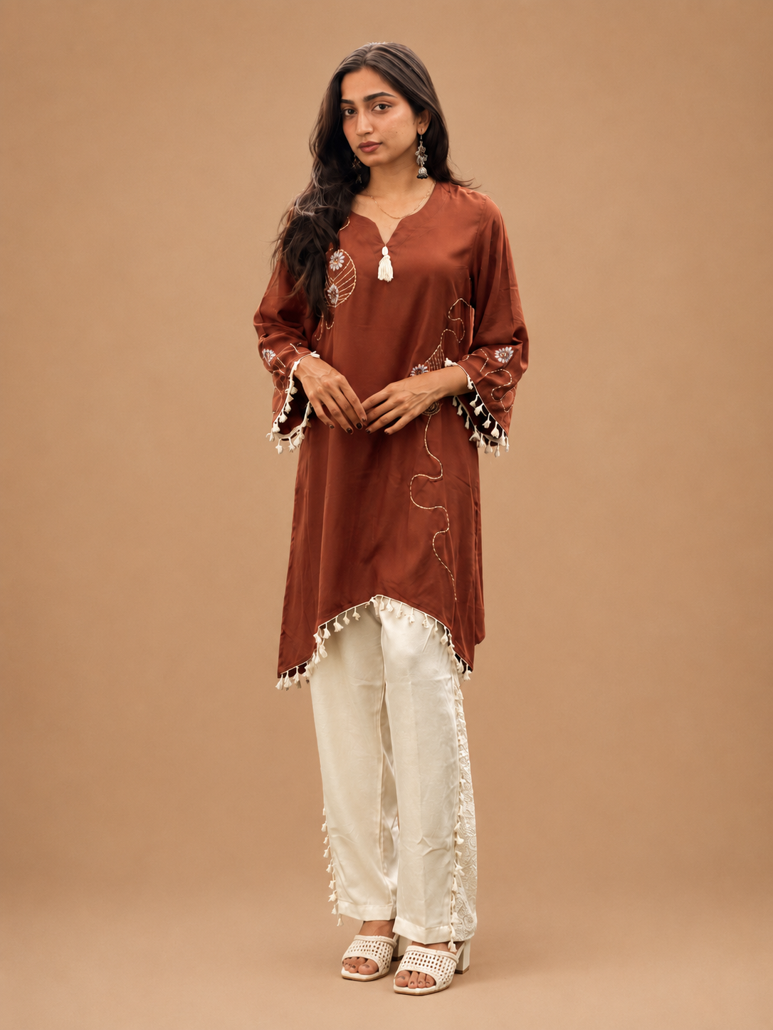 Mocha Muse Crochet Cord Set