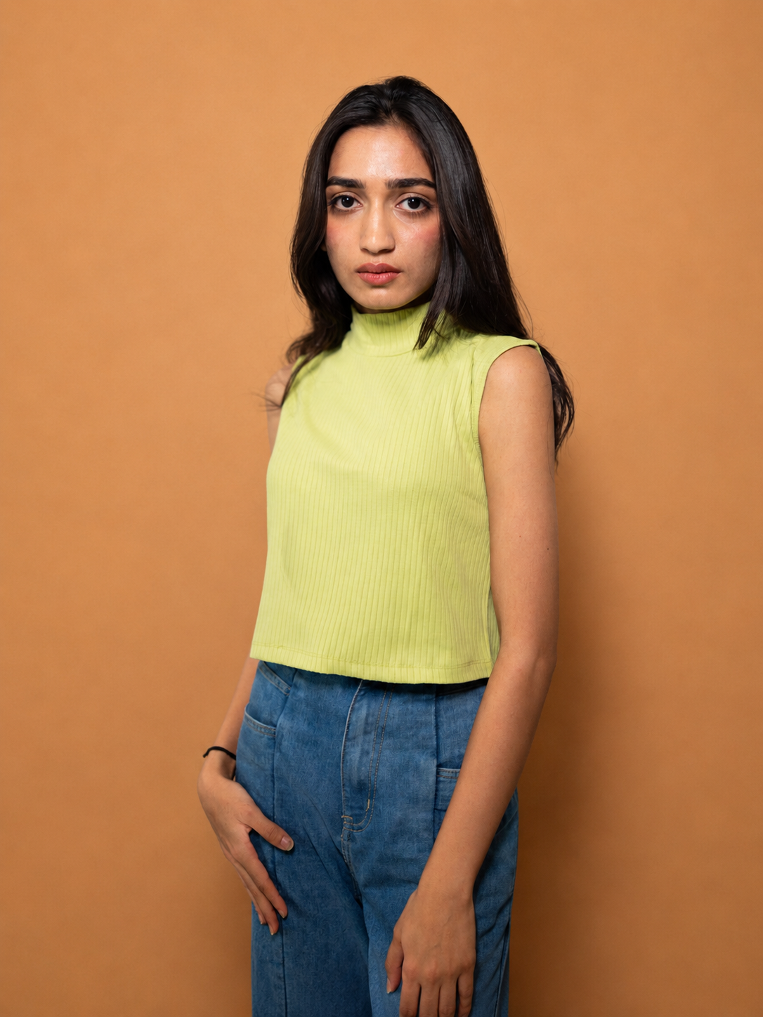High Neck Crop Top