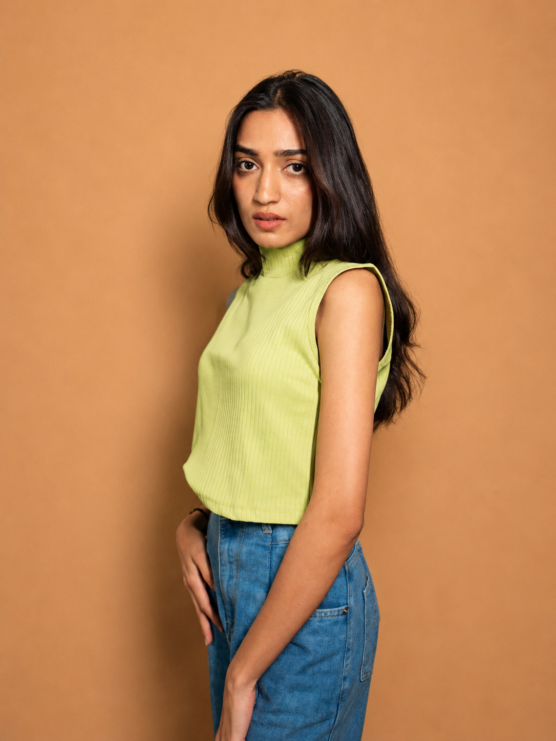 High Neck Crop Top