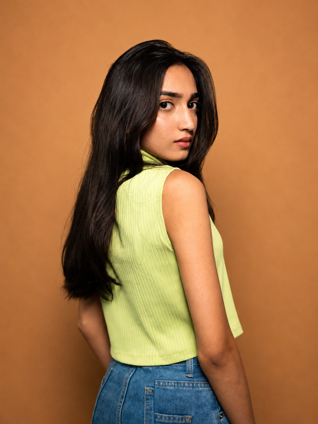 High Neck Crop Top