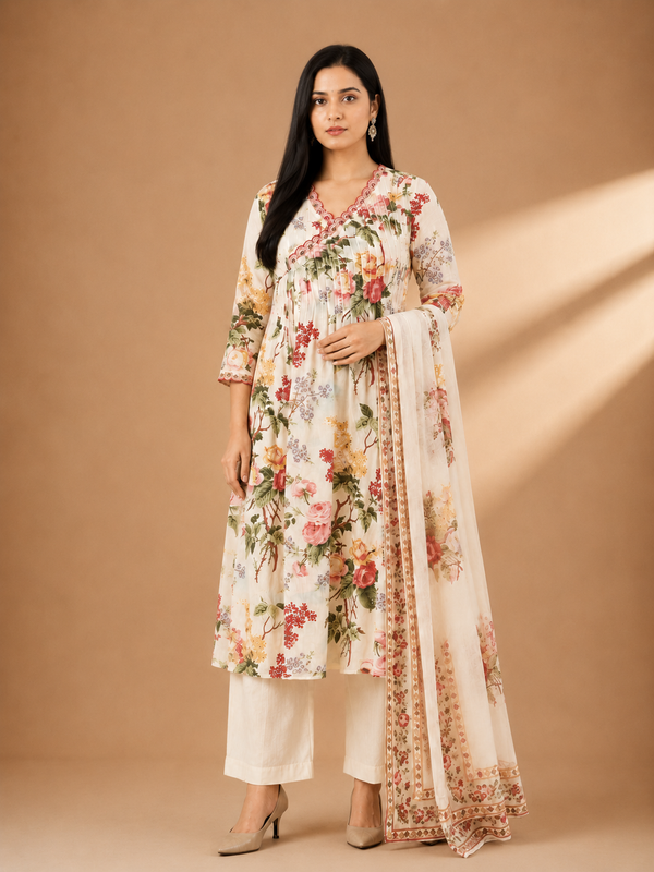 Floral Charm Suit Set