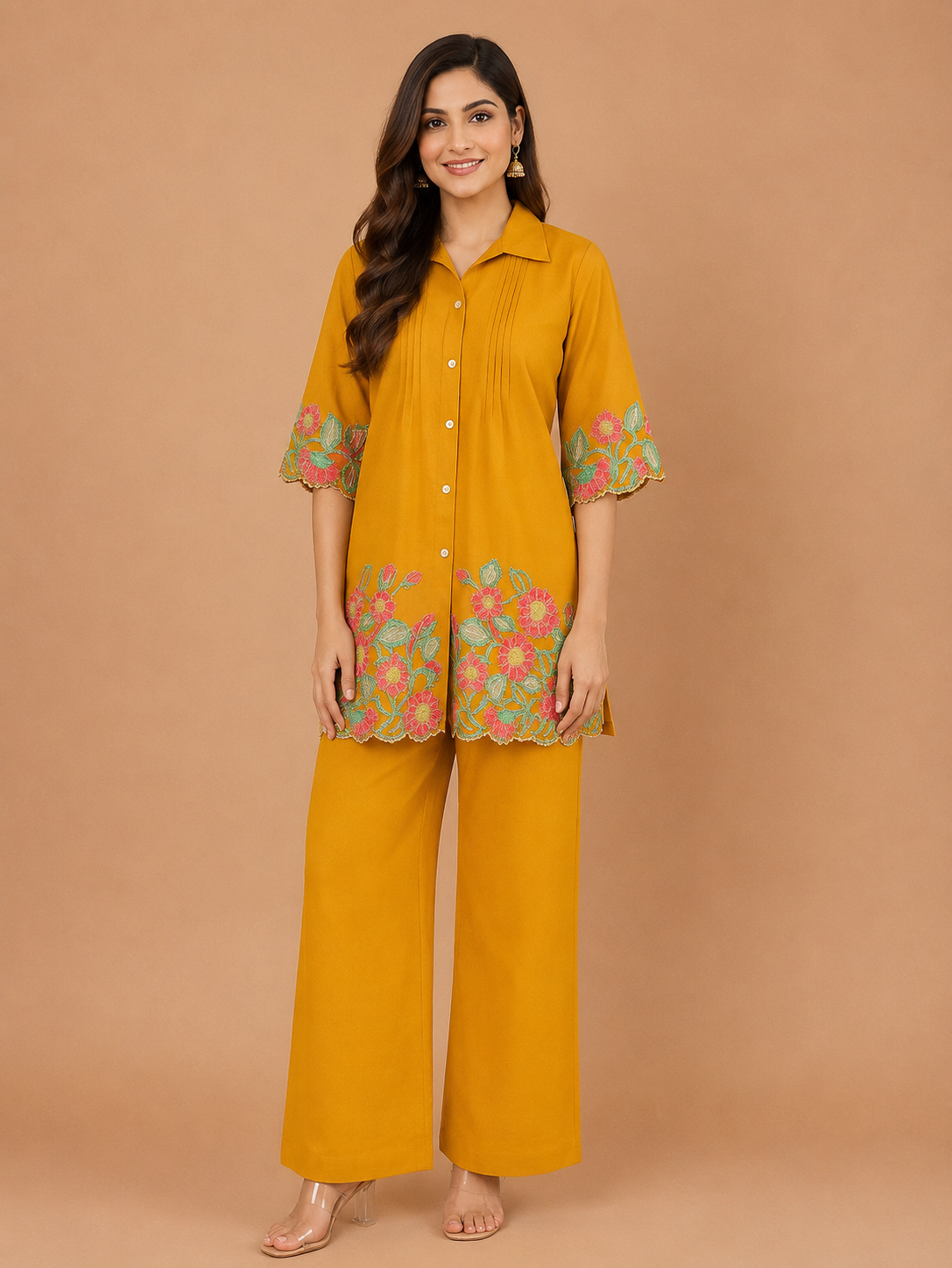 Embroidered Cord Set