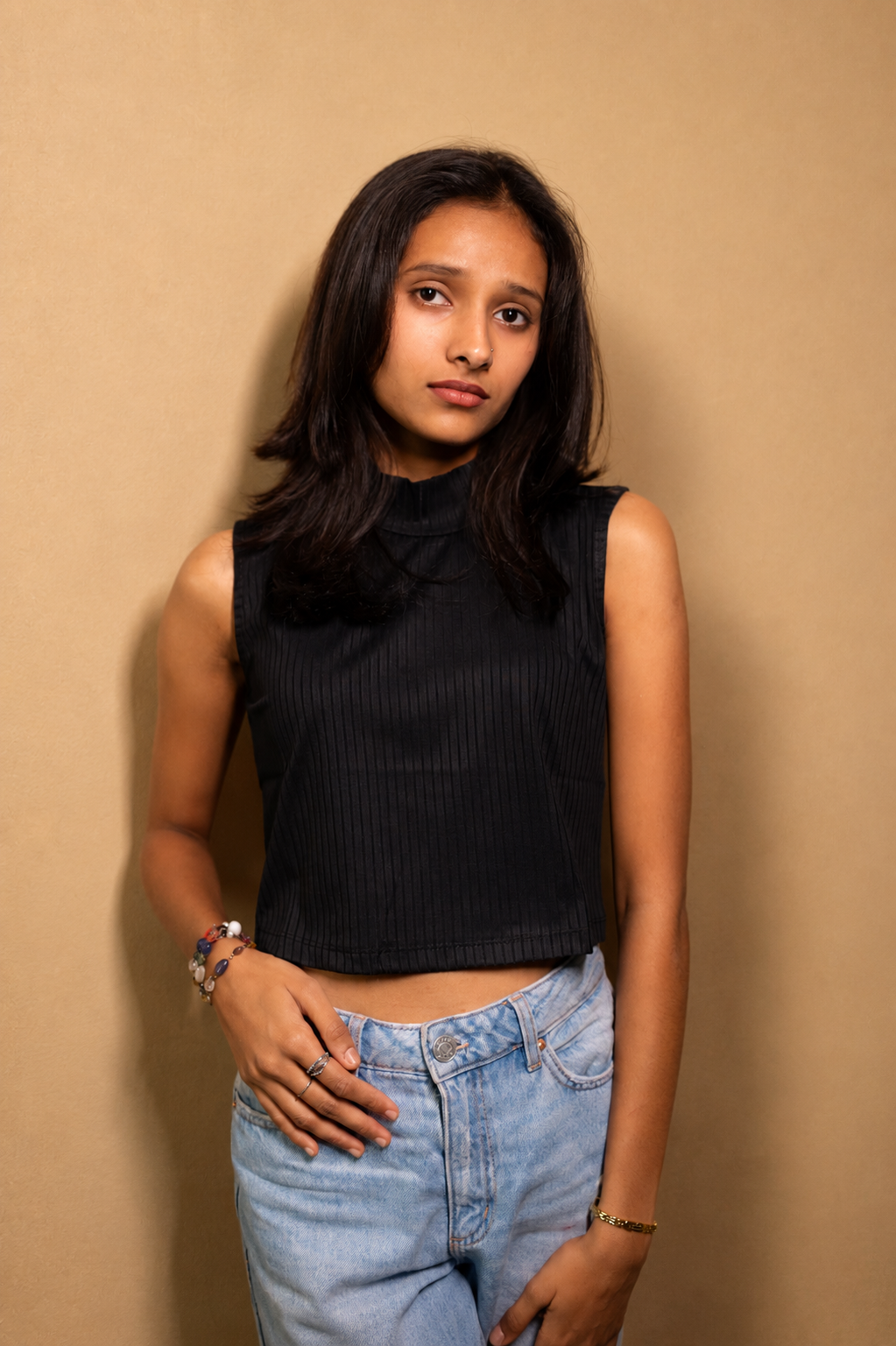 High Neck Crop Top
