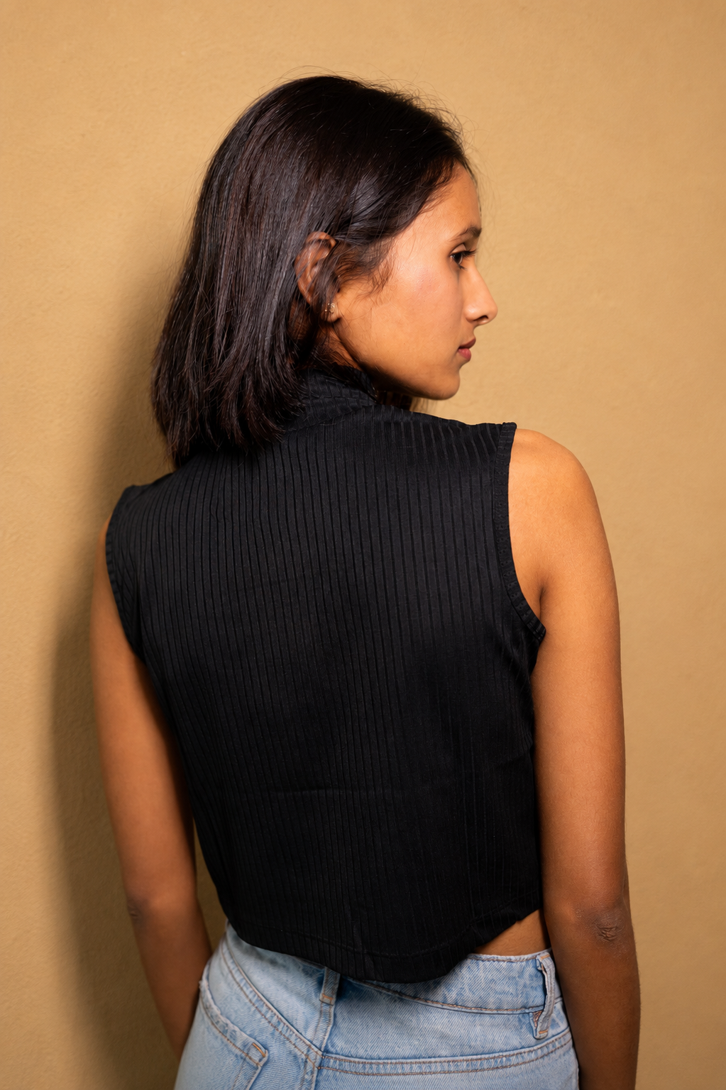 High Neck Crop Top