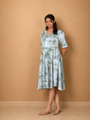 Marble Print Satin Dress