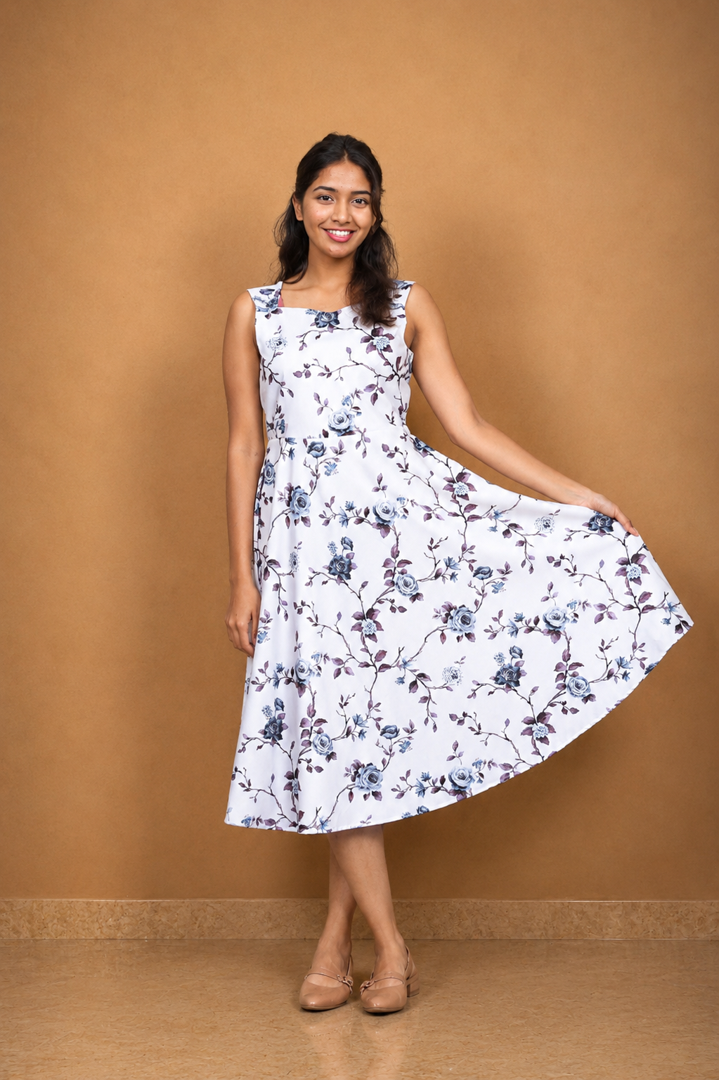 White Floral Dress