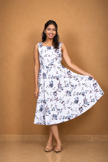 White Floral Dress