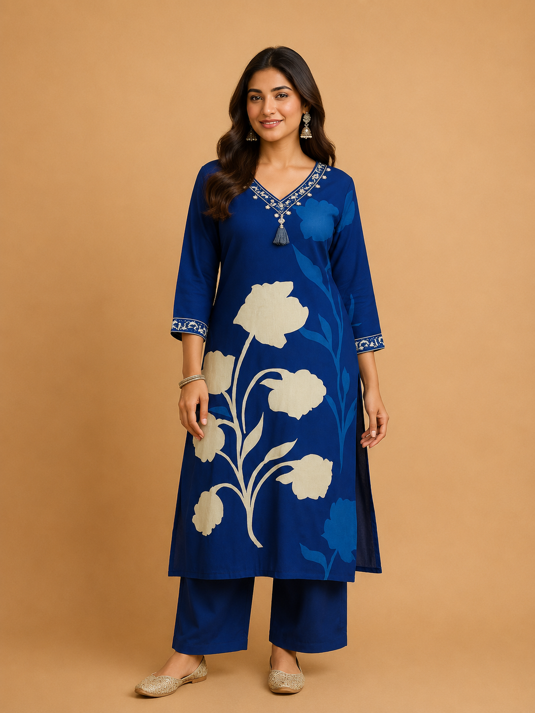 Royal Blue Plazzo Set