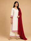 Adaa Red Ivory Suit Set