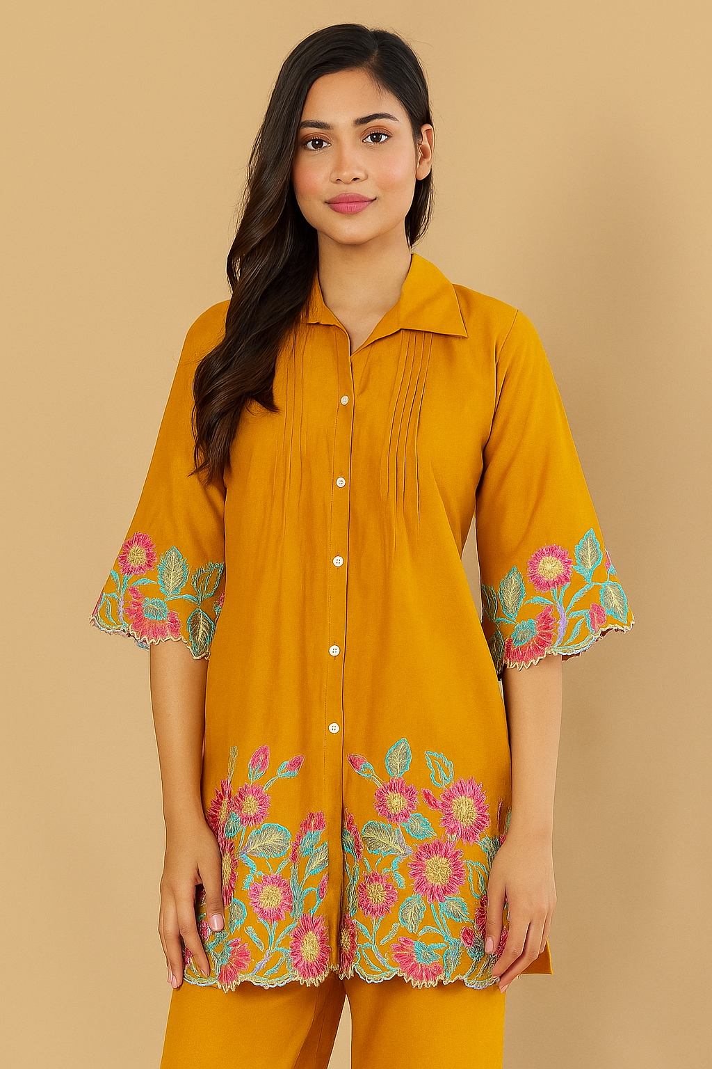 Embroidered Cord Set - AZZLIAS WARDROBE