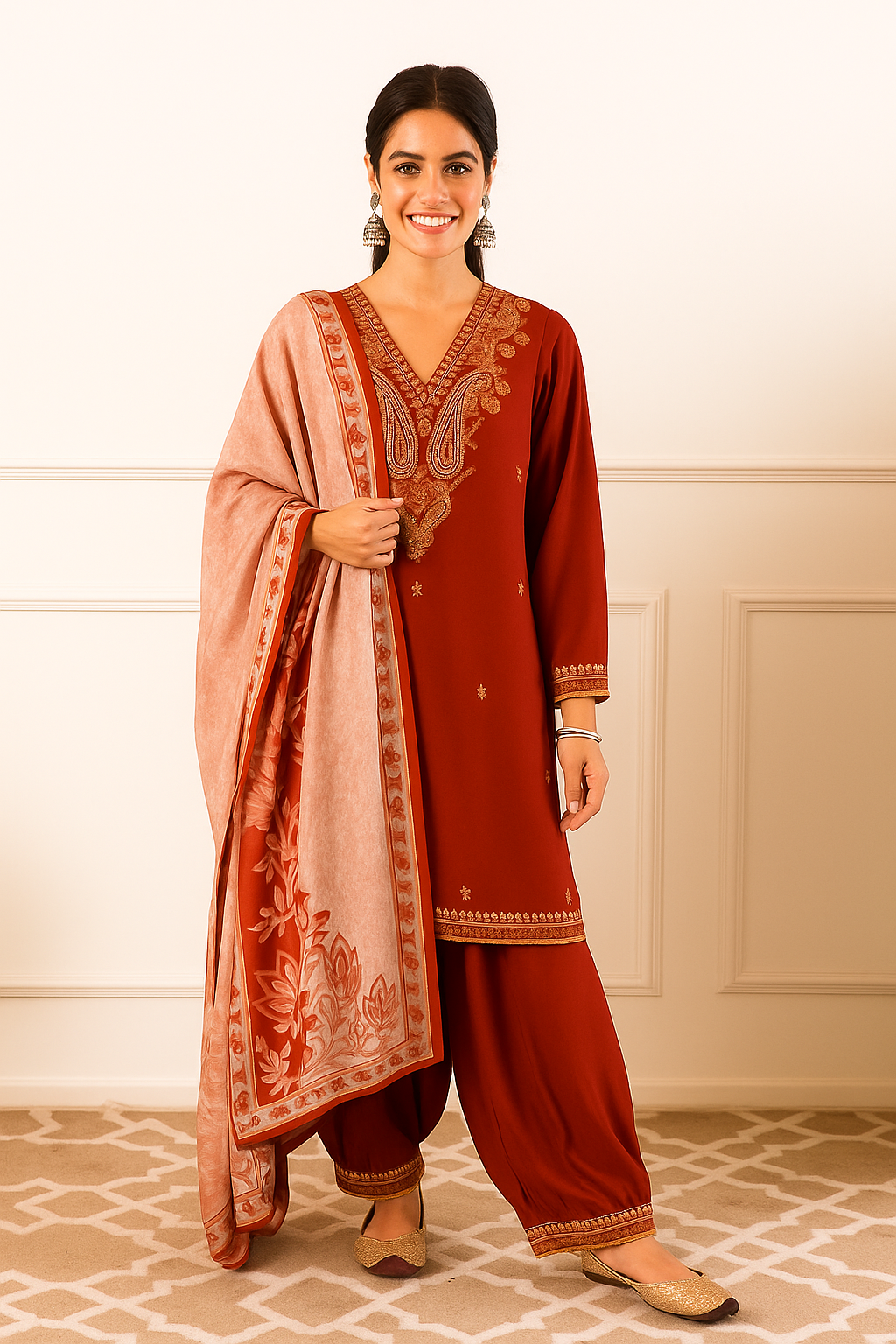 Embellished Kurti Set - AZZLIAS WARDROBE