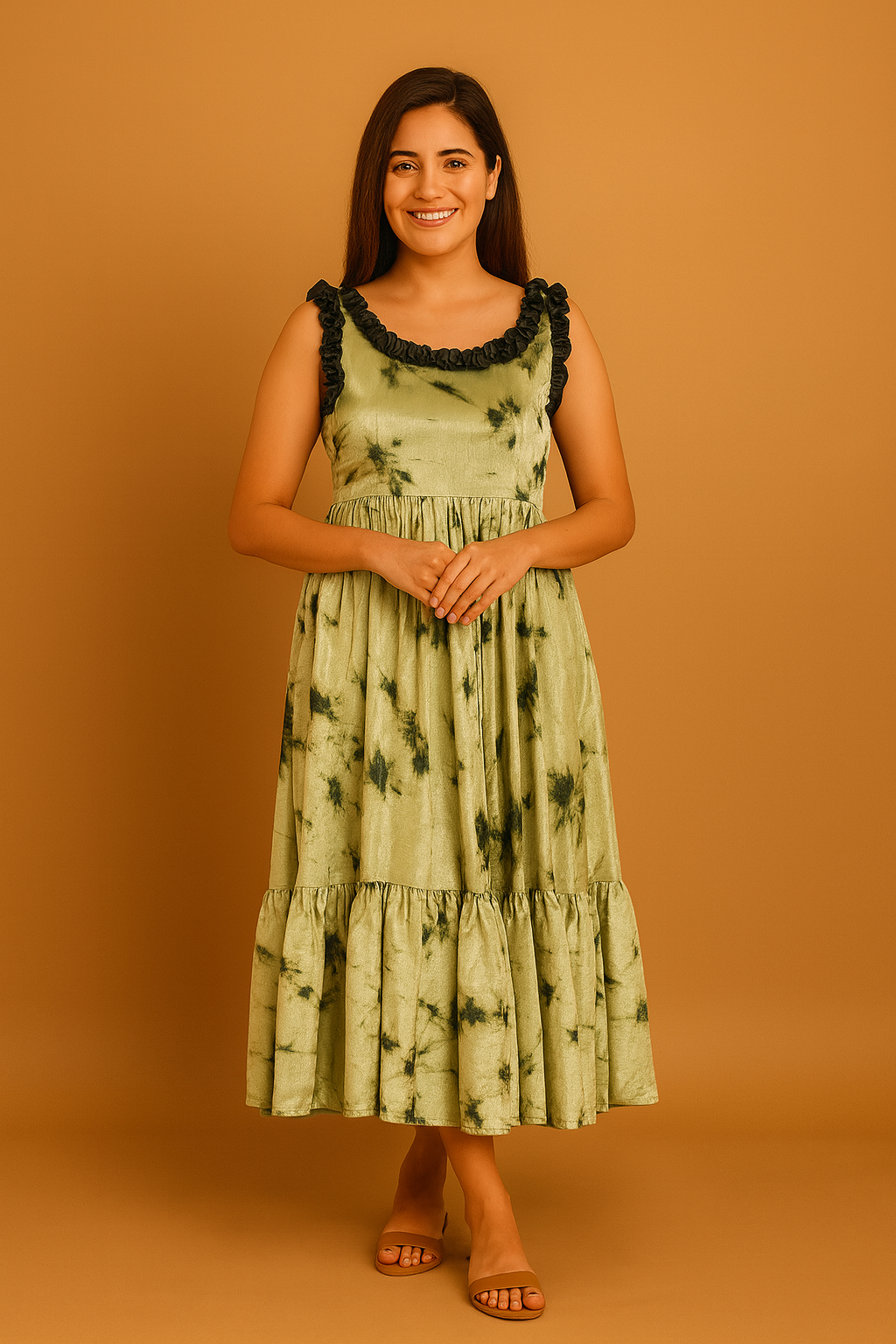 Chinon Tier Sleeveless Dress - AZZLIAS WARDROBE